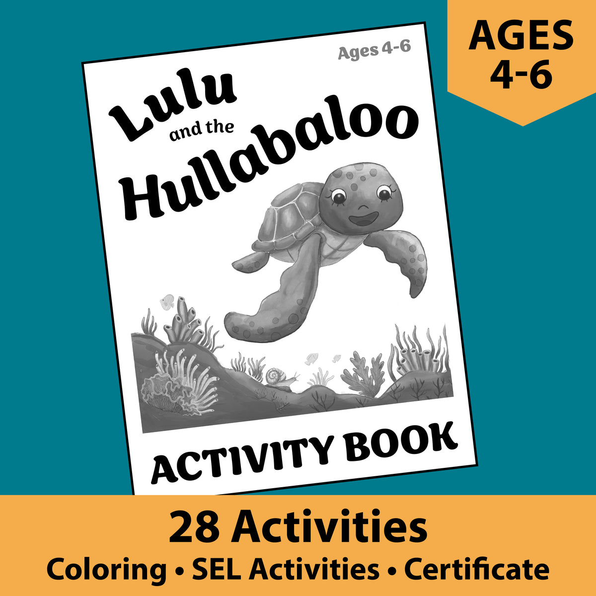 Lulu and the Hullabaloo separation anxiety activity book for ages 4-6 — cover