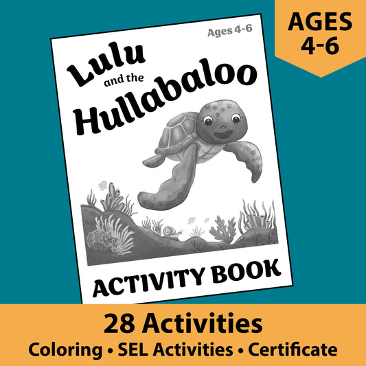 Lulu and the Hullabaloo separation anxiety activity book for ages 4-6 — cover